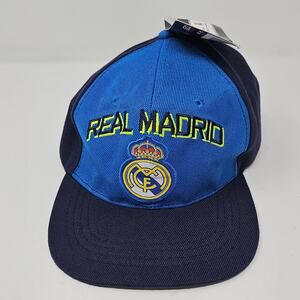 Real Madrid Football Team Hat Cap Mens Snapback Adjustable Embroidered Blue NWT